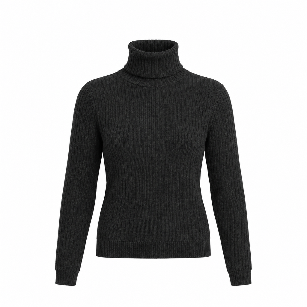 Pull col roulé